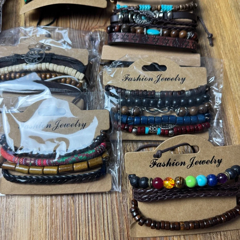 HUGE LOT Fashion Bohemian Western Turqouise Hippie Bracelet Stack Sets Men Women